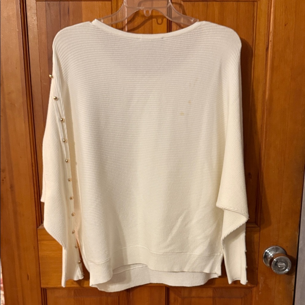 NWT Truth by Republic Sweater with Button Accents - Picture 5 of 7